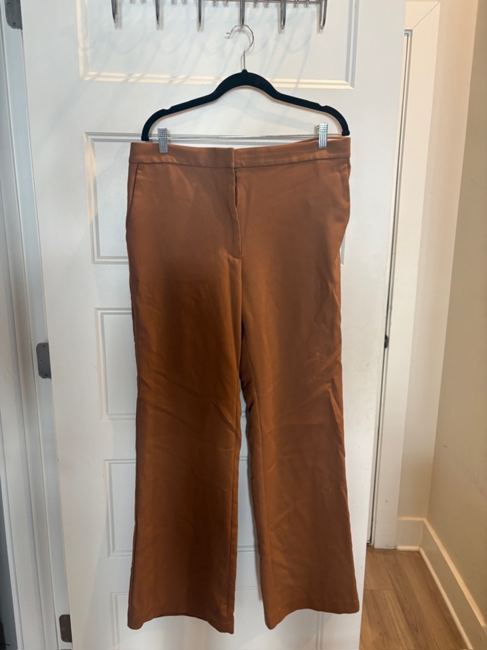 Ann Taylor Camel Wide-Leg Dress Pants - 14